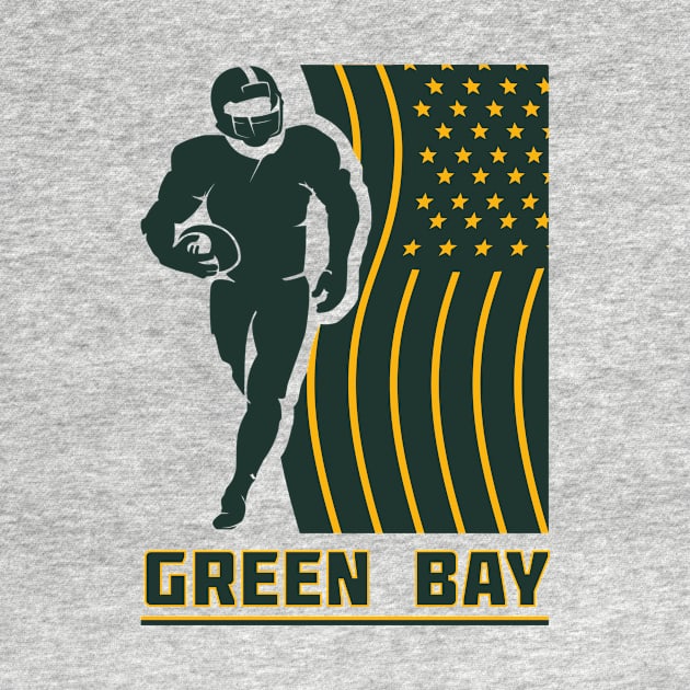 Green Bay Football Team Color by Toogoo